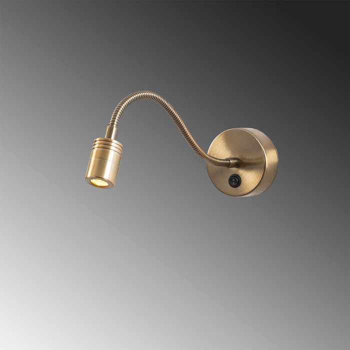 Opviq Lámpara de pared de metal color cobre con altura ajustable